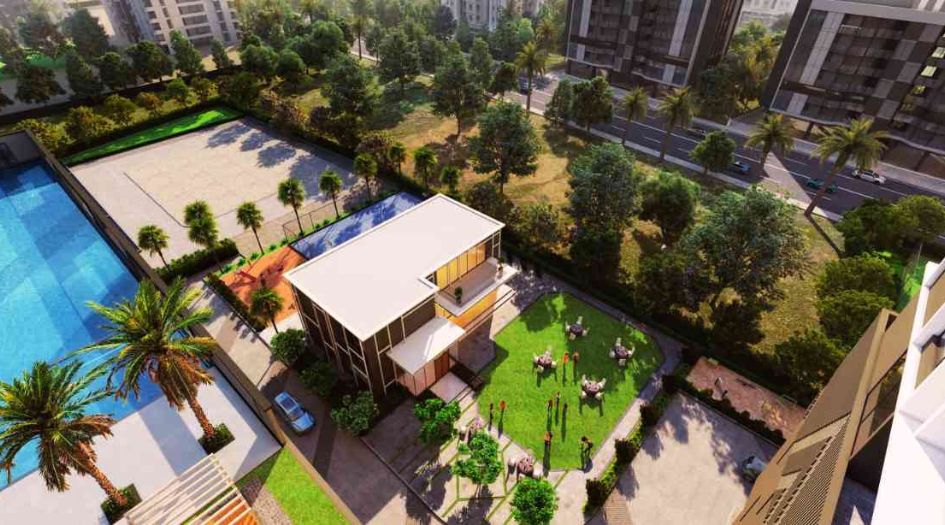 Holystico-Astrana-Amenities-Podium-Aerial-View