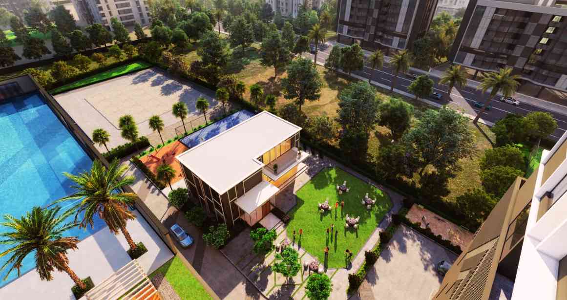 Holystico-Astrana-Amenities-Podium-Aerial-View-Hadapsar-Pune